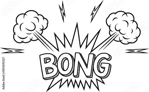 A comic book style illustration of an explosion with the word Bong