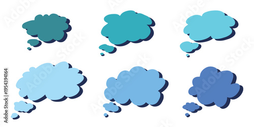 Set of hand drawn speech bubble Blank empty message box Textbox frame for banners, price tags, stickers, design