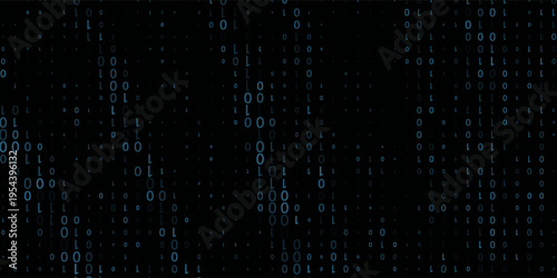 hacker background with binary bit 0 1 streaming down