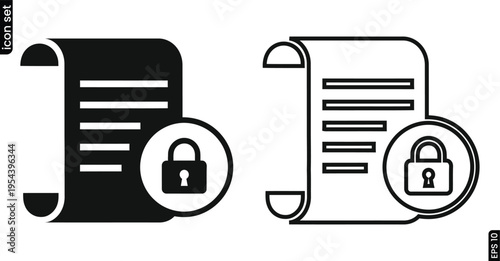 Secure document icons with locks