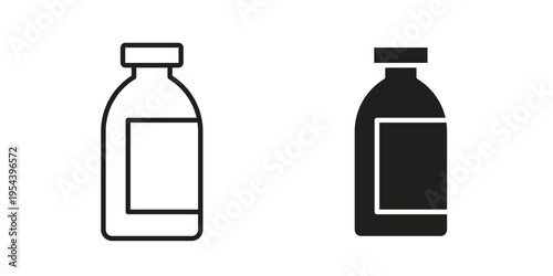 Vaccine vial icon. Vector linear icons. Editable stroke vector illustration