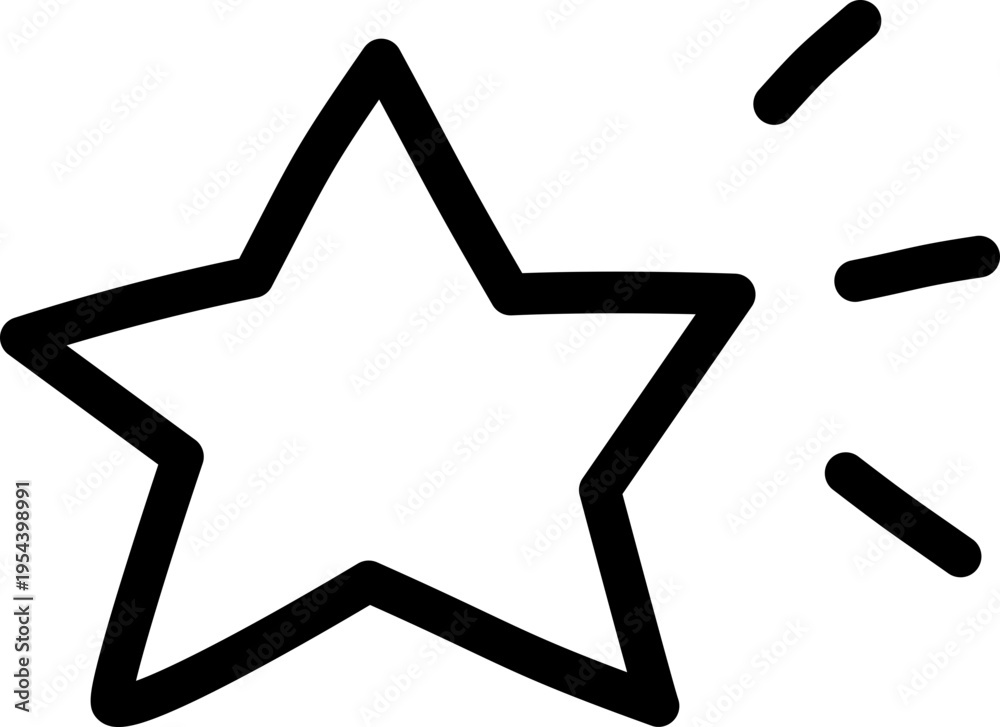 Obraz premium Hand Drawn Star Sparkle
