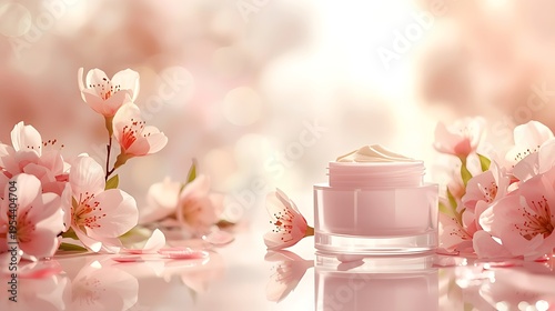 Premium skincare background inspired by professional facial treatments and natural beauty