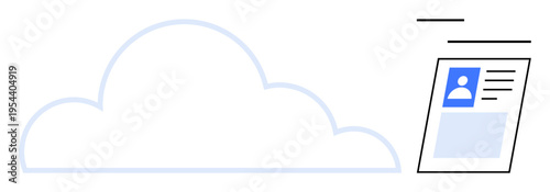 Cloud data concept. Cloud storage protects digital identity and simplifies information access. Digital identity in cloud solutions offers seamless connectivity. For security, technology, online