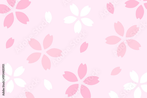桜の花びらの背景パターン　　ピンク