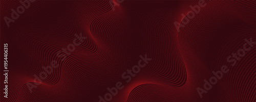 Contemporary technology cover design set. Luxury background with red line pattern (guilloche curves). Premium vector tech backdrop for business layout, digital certificate, formal brochure template
