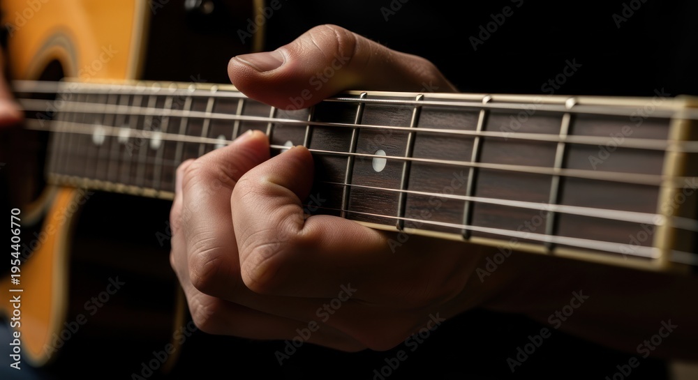 Obraz premium Hands playing electric guitar.