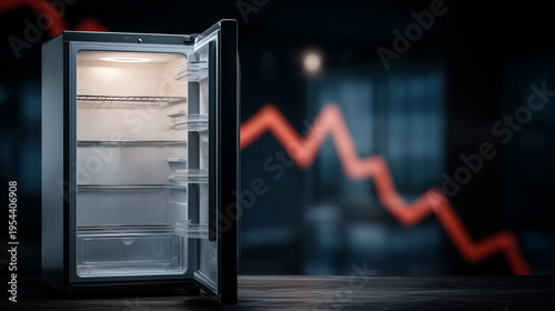 Empty Refrigerator with Fin...