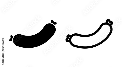 Sausage icon. food, meat, and barbecue graphic