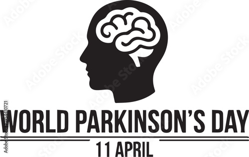 World Parkinson’s Day awareness head and brain vector illustration design