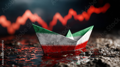 Sinking Boat: A paper boat,...