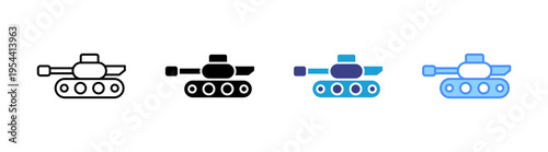 Military icon set multiple style collection