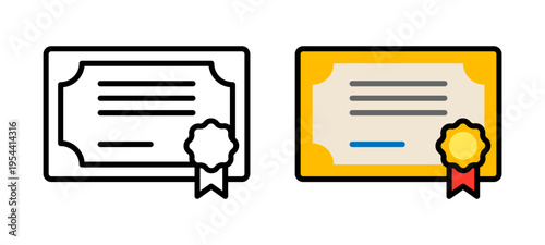 Vector Certificate Flat Illustration