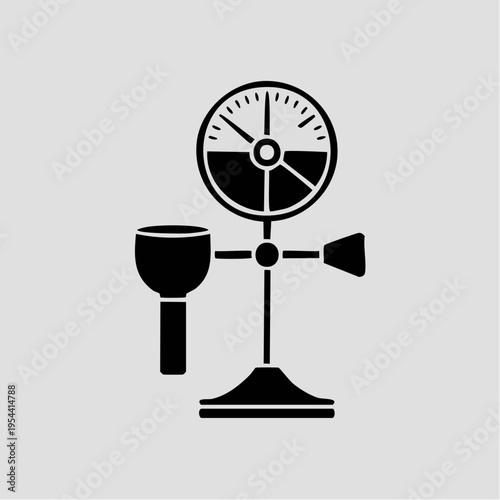 black and white illustration of anemometer and cup anemometer