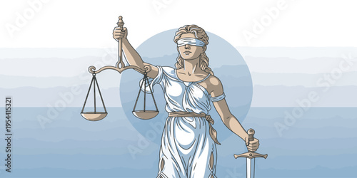 Justitia goddess of justice statue symbol.