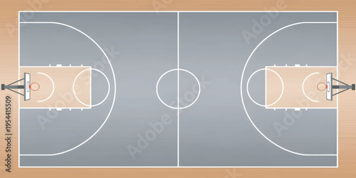 Basketball Court Game Play Area Floor.