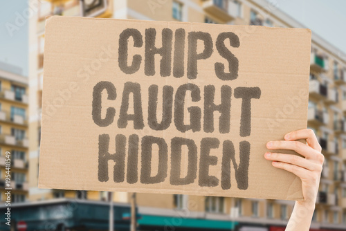Принти на полотні "Chips Caught Hidden" Customs officials discover chips hidden inside everyday household appliances in a sophisticated smuggling attempt