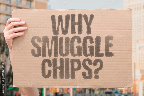 Slika na platnu "Why Smuggle Chips?" With export bans tightening, demand for restricted chips rises sharply, making smuggling a highly profitable crime