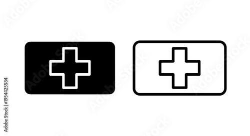 First aid kit icon design medical symbol vector graphic illustration