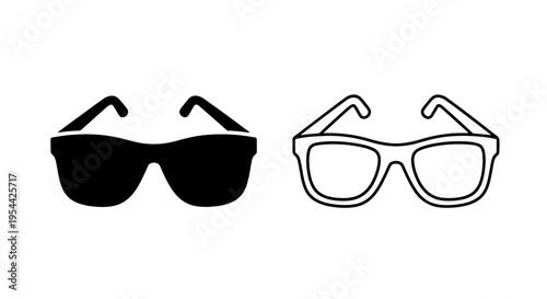 Classic sunglasses eyewear icon for beach holiday style protection