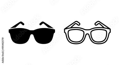 Stylish sunglasses eyewear icon for summer fashion and eye protection