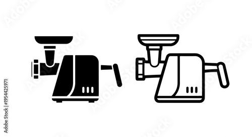 Meat grinder mincer icon for kitchen food preparation and cooking