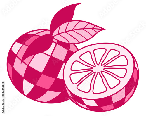 Disco Ball Peach Fruit, Pink Retro Glam Pop Art Aesthetic, Y2K Party Inspired