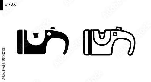 Adhesive tape dispenser packaging tool outline and solid logistics icon set