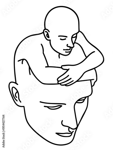 Mental Burnout and Overthinking Concept, Person Overwhelmed by Constant Thoughts, Anxiety and Emotional Exhaustion