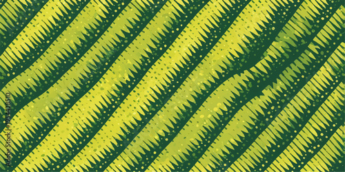 Abstract green background with flowing lines and stripes inspired by lush tropical leaves and natural foliage patterns