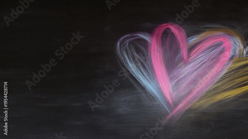 markings. Blackboard with abstract chalk drawings, creating an artistic and mysterious composition. event programs, museum guides, designed for cultural heritage projects and event programs.
