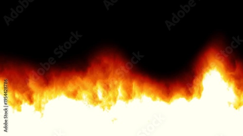 Cinematic Realistic Line of Fire on Black Background  4K Seamless Loop