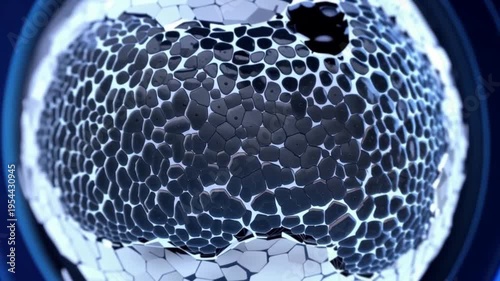 Microscopic view of a cell sample.