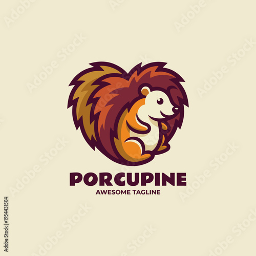 This delightful image showcases a cute porcupine, embodying charm and playful spirit, wrapped in vibrant colors and an engaging design that appeals to animal lovers and fun enthusiasts.