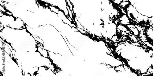 High resolution white marble texture with natural black veins luxury stone surface background