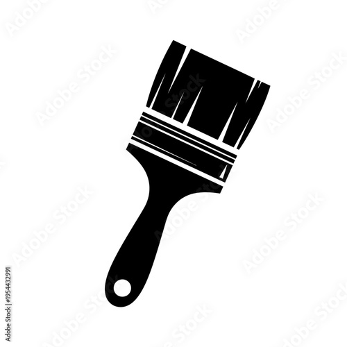 Paint Brush Silhouette Tool Art Renovation Vector Illustration