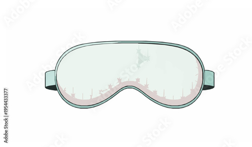 Sleep mask with star pattern vector illustration isolated on white background minimalist bedtime accessory design