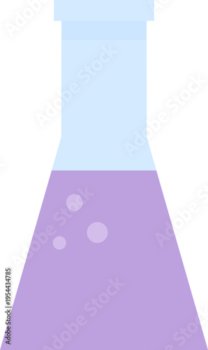Purple erlenmeyer flask