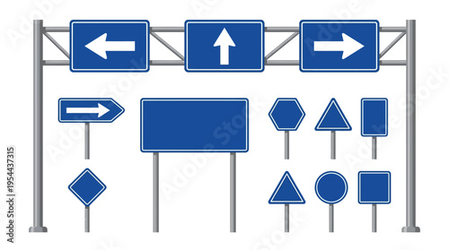 Directional Road Signs Set