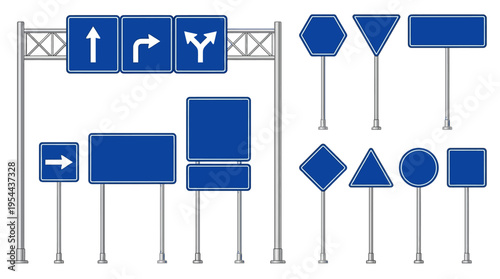 Blank Road Signs Collection