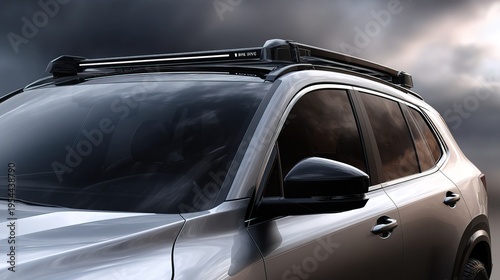 Action-Packed Adventure of a Modern SUV Under Dramatic Skies Outdoor Environment Close-Up Viewpoint Automotive Concept for Enthusiasts