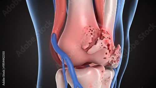 Osteoarthritis Knee Joint Bone Damage.