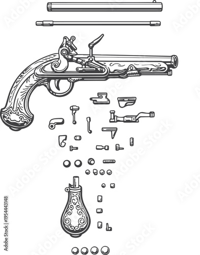 Vintage Gun Powder Gun 