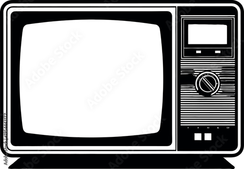 Vintage television set with classic design elements