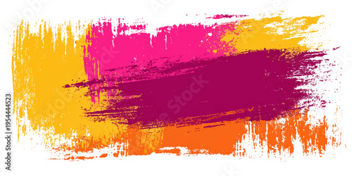 Abstract and vibrant paint strokes blend in a captivating display of color and texture.