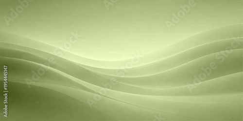 Abstract green and blue waves with smooth flowing lines create a soft silk texture and motion pattern in this artistic light backdrop design