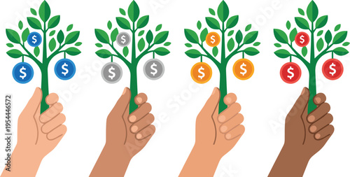 Illustration of an international travel document, a blue passport cover with a globe icon, and open blank pages, symbolizing global journeys, identification, and immigration