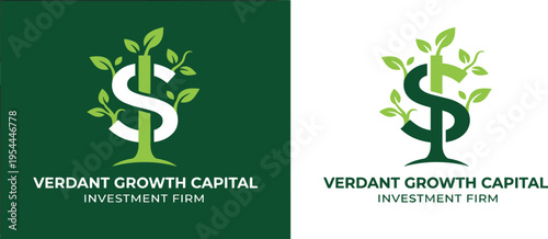 Financial prosperity represented by a vibrant green dollar sign tree, symbolizing growth and sustainable investment for a modern business firm