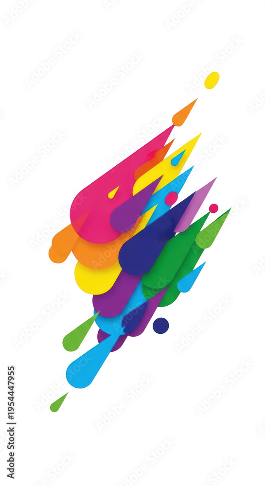 Obraz premium A colorful splatter of paint isolated on transparent background