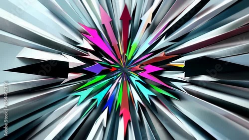 Vibrant Abstract Motion Graphics with Colorful Explosion.